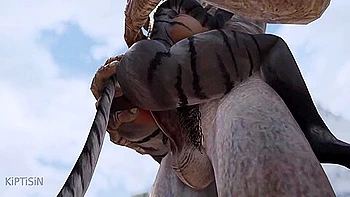 Cute Catgirl Gets Stretched Well By Giant And His