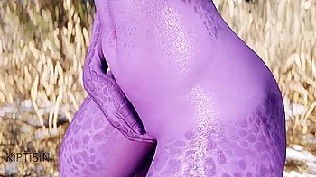 Curvy Dragon Masturbates Alone In The Forest