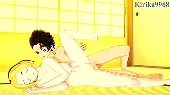 Makio And Tanjiro Kamado Have Deep Sex