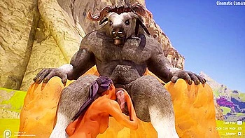 Maya Serves Her Minotaur Lord