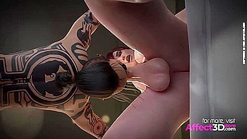 Officer On Dick - 3d Futanari Threesome Animation By Rikolo