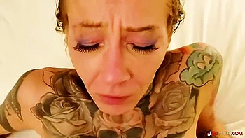 Inked-up, Rough-looking Bitch Amanda Doll Gets Fucked In Pov
