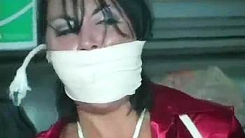 Gina gagged and tied
