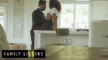 Beautiful Ebony Girl Offers To Suck Her Stepfathers Big Throbbing Cock