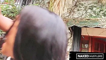 Amazing Big Booty Jayla Foxx Sucks 2 Huge Dicks