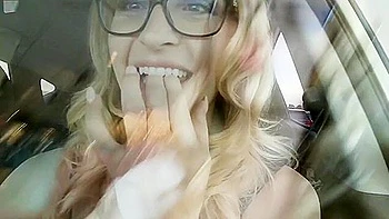 Lustful Blonde Publicly Brings Her Pussy To Orgasm In A Diner Toilet