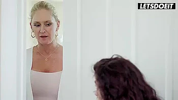 Lesbian Gfs Skip Family Dinner For Anal Sex In The Bathroom