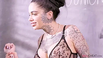 Raunchy Tattooed Lesbians Thrilling Sex Clip