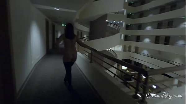 Caught naked in the hotel hallway