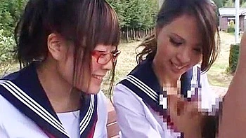 Horny Japanese chick Ruka Namiki, Ema Kisaki, Anju Himeno in Hottest Handjobs, Threesomes JAV movie