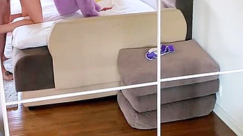 Hot Sex With A Bitch In A Purple Fur Coat