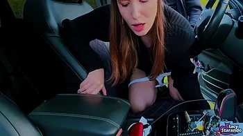 Stacy Starando And Alan Fisk - Car Slut Sucks & Gets Fucked After Catching A Public Jerk - Pov