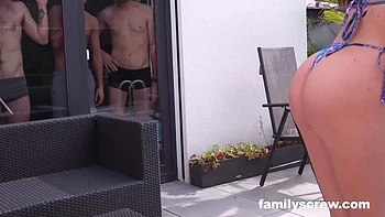 Daniel Daan, Peter Stallion And Family Screw - What Are Stepsisters For? Group Fuck At