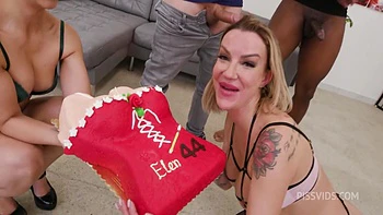 Happy Bday Elen Million Wet, surprise party, Fisting, DAP, TAP