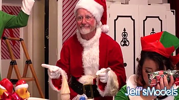 Chubby Sluts Are Having A Blast With Santa And His Elves - Eric John, Rose Lareine And Thicc Asian Kai