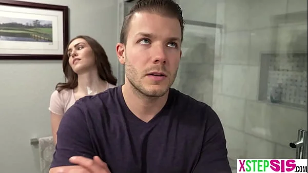 Sticky teen stepsister Freya Parker needs help from stepbro to clean up