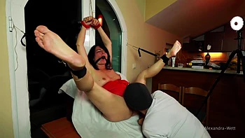 Roped And Used! Wooly Cougar Enormously Plowed!