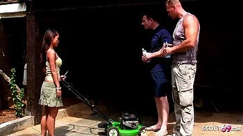 Tiny Thai Girl Seduced To Rough Anal Public Threesome By Tourist