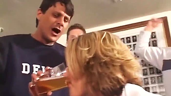 Jay Ashley, Rick Masters And Riley Brooks In Sexy Blonde In College Uniform Double Penetrated Ass Fucking