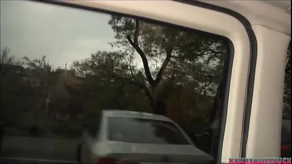 Sexy bitches pick up horny dude for fuck and facial cum