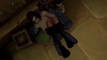 This Chick Is Getting Fucked Hard in the Ass by a Wartroll - Warcraft Porn Parody