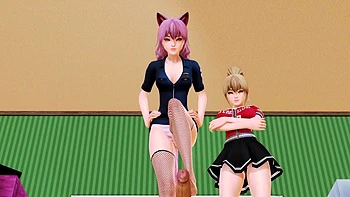 A Night with two Cats - 3D Hentai
