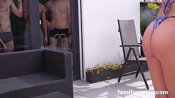 Daniel Daan, Peter Stallion And Family Screw - What Are Stepsisters For? Group Fuck At