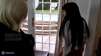 Curvy Lesbians Amy Latina & Lacey Starr Playing With Each Others Pussies, Feet And More