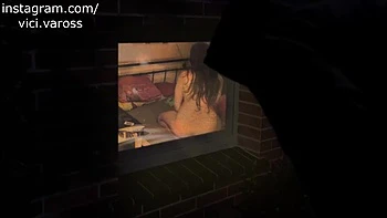Sweet woman caught at the window and and exhibitionist jerk off - Victoria Vaross