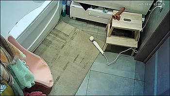 Our mom caught on bathroom