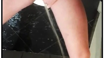 Rub My Clit Under Jeans Pants Next Pee Strong Stream On Wall And My Self