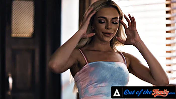 OUT OF THE FAMILY - Horny MILF Has Threesome With Stepfamily