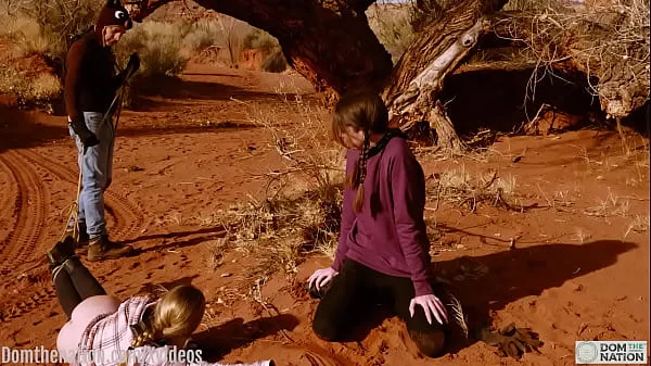 Petite girl sucks on big-ass blond girl's ass in the beautiful American heartland