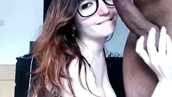 Sloppy BJ on BBC live on cam: Amateur, Big Ass  Handjob Porn