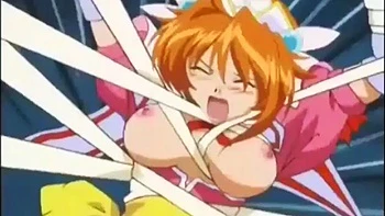 Weird anime hentai storyline with angry busty teen slut