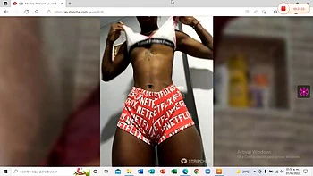 Brunette does webcam show in the shower: Big Ass, Fansly  Brunette Porn