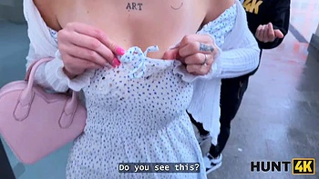 HUNT4K. Blonde hottie used her big natural boobs to get back on her BF ft. Steve Q  Naomi Love: Porn