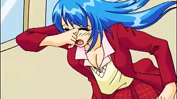 POV hardcore fucking for hot busty blue haired teen