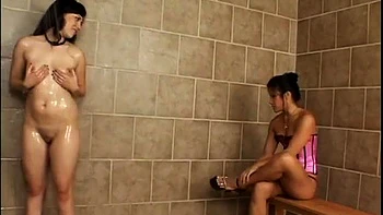 Passionate lesbian love with dildo and Asian babe