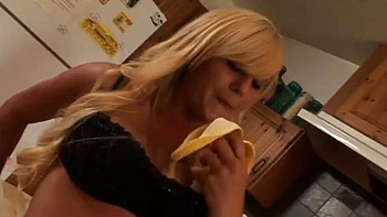 Pierced blonde gets her cunt eaten by an older man