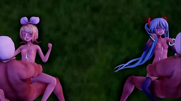 Hatsune Miku hypnotized Rin into an obedient slut - By [co-mt]