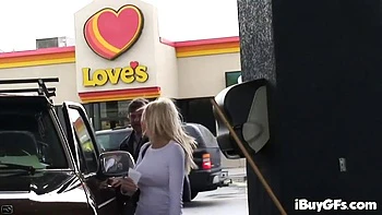 Shawna lenee is felt up while running errands in a car
