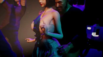 3D Big Boobs Japanese Wife Cheating with Stranger in the Bar