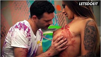 Huge Tits Inked Milf Fucked Hard By Horny Artist - Wild Vicky