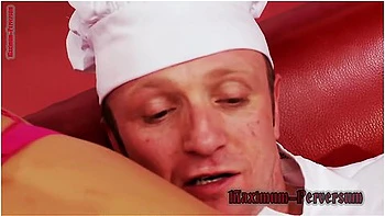 Chef Seduces Young Pretty Kitchen Help At Work And Fucks Her Tight Holes