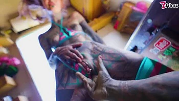 Tattooed blonde Anuskatzz gives hardcore RV blowjob