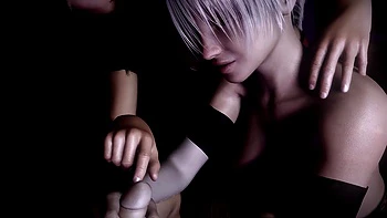 Silver Haired Chick Has a Threesome in the City