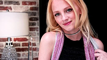 Skinny blonde babe Kate Bloom gets her pussy railed hard