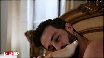 Horny Bunny Madison Is Bored And She Sneaks In Lucas Frosts Bed To See What Hes Up To