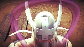 Angewomon Deepthroat Blowjob : Digimon Hentai Parody